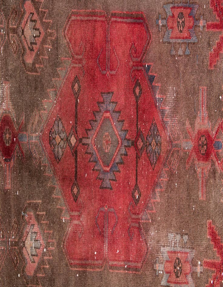 Detail image of  3' 6 x 10' 5  Hand Knotted Ultra Vintage Persian Wool Runner Rug