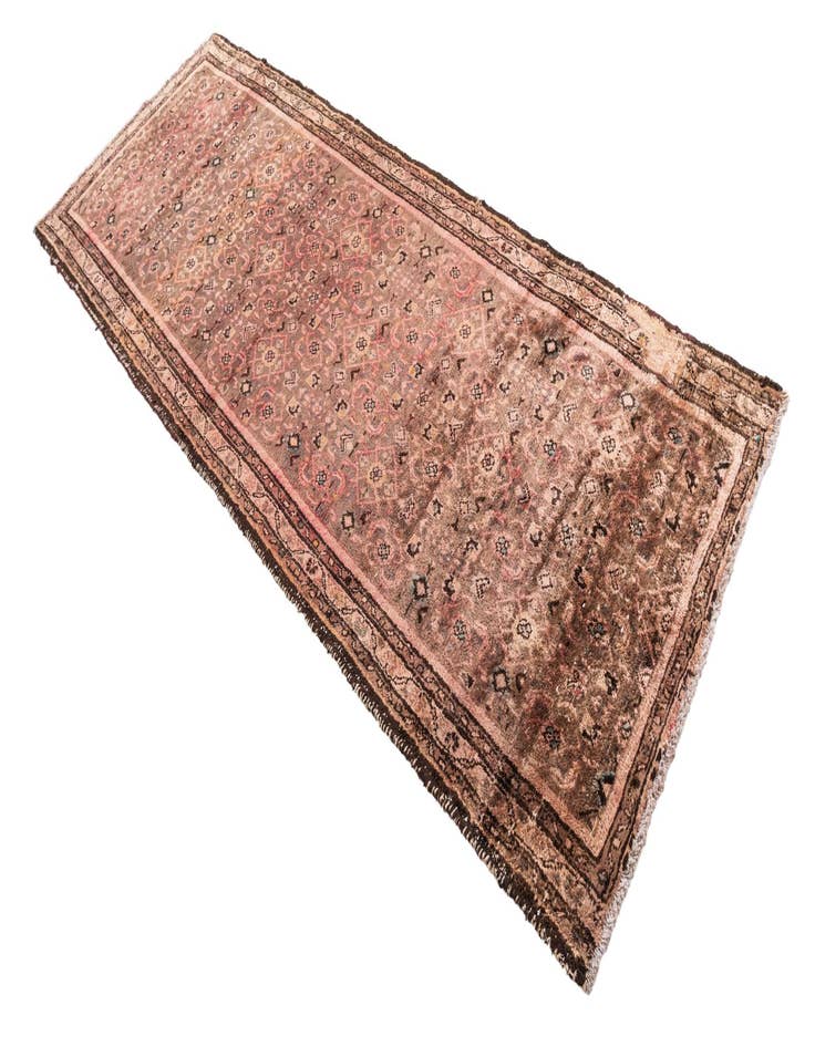 Detail image of  3' 7 x 9' 5  Hand Knotted Ultra Vintage Persian Wool Runner Rug