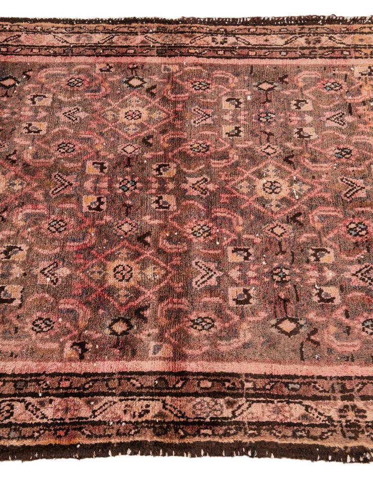 Detail image of  3' 7 x 9' 5  Hand Knotted Ultra Vintage Persian Wool Runner Rug