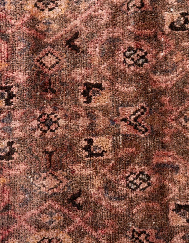 Detail image of  3' 7 x 9' 5  Hand Knotted Ultra Vintage Persian Wool Runner Rug