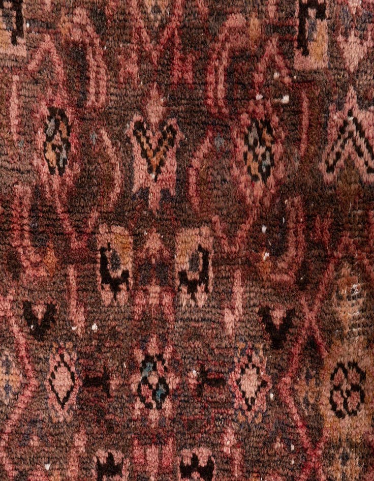 Detail image of  3' 7 x 9' 5  Hand Knotted Ultra Vintage Persian Wool Runner Rug