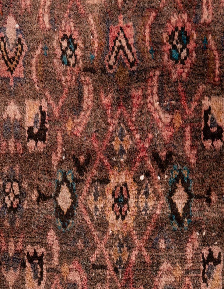 Detail image of  3' 7 x 9' 5  Hand Knotted Ultra Vintage Persian Wool Runner Rug