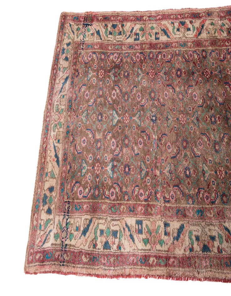 Detail image of  3' 5 x 9' 8  Hand Knotted Ultra Vintage Persian Wool Runner Rug