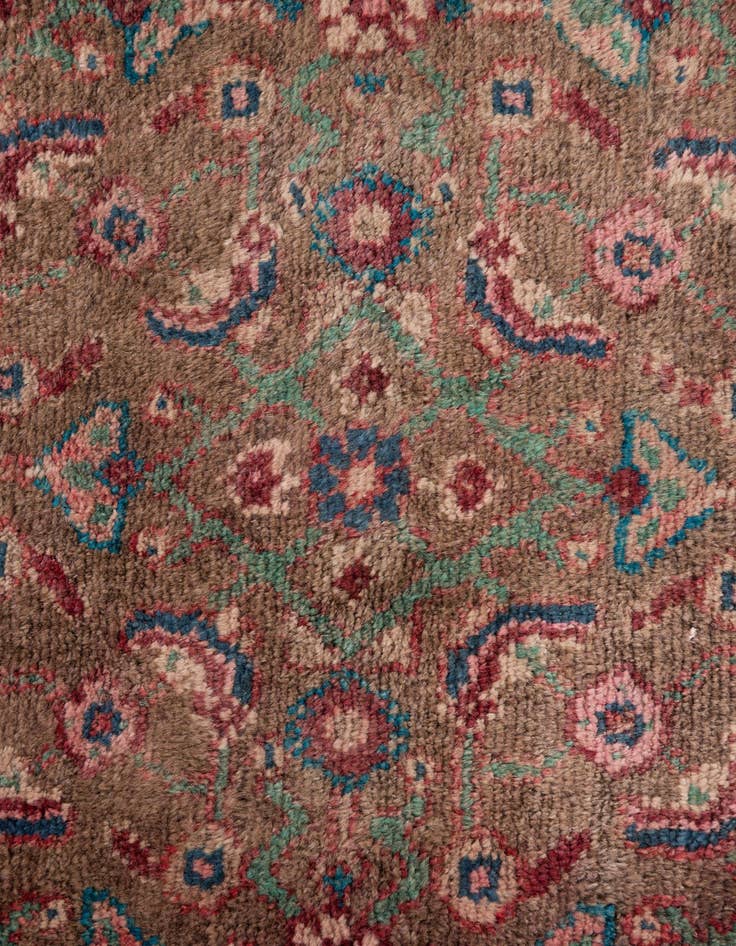 Detail image of  3' 5 x 9' 8  Hand Knotted Ultra Vintage Persian Wool Runner Rug