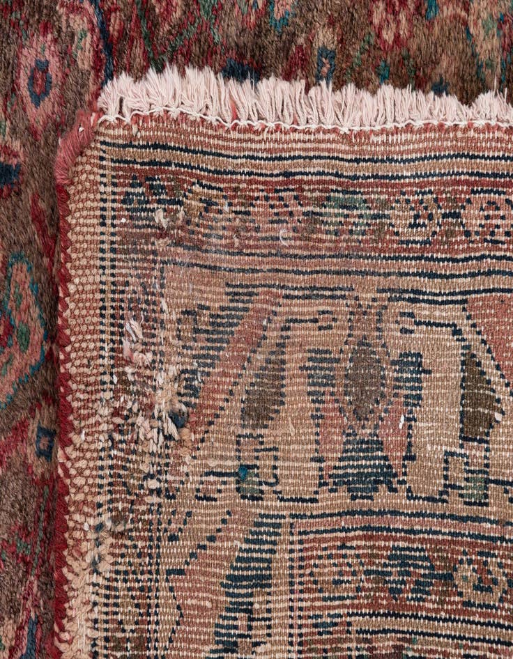 Detail image of  3' 5 x 9' 8  Hand Knotted Ultra Vintage Persian Wool Runner Rug