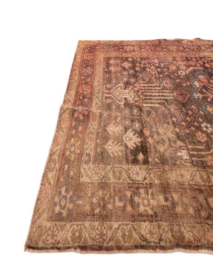 Detail image of  5' x 10' 2  Hand Knotted Ultra Vintage Persian Wool Runner Rug