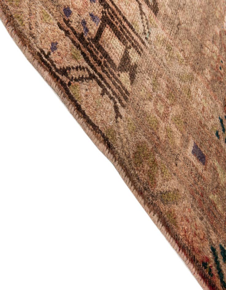 Detail image of  5' x 10' 2  Hand Knotted Ultra Vintage Persian Wool Runner Rug