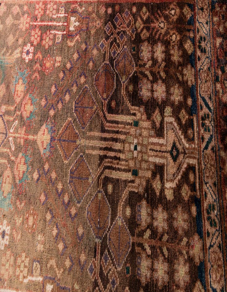Detail image of  5' x 10' 2  Hand Knotted Ultra Vintage Persian Wool Runner Rug