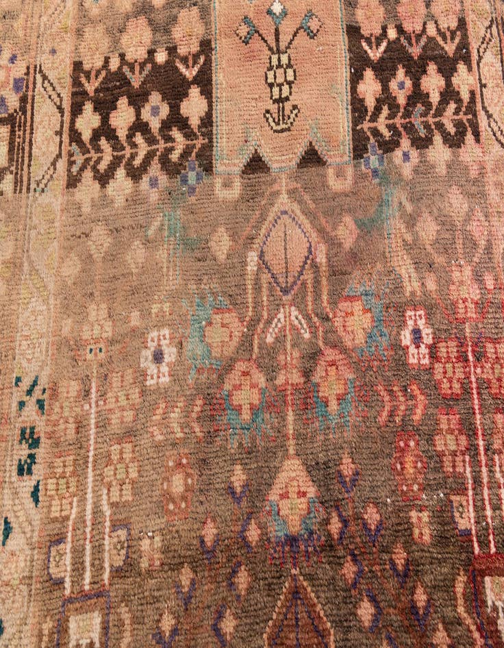 Detail image of  5' x 10' 2  Hand Knotted Ultra Vintage Persian Wool Runner Rug