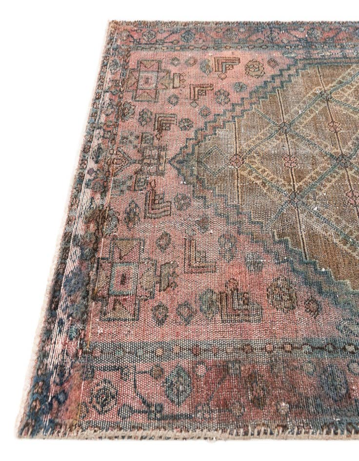 Detail image of  3' 5 x 9' 9  Hand Knotted Ultra Vintage Persian Wool Runner Rug