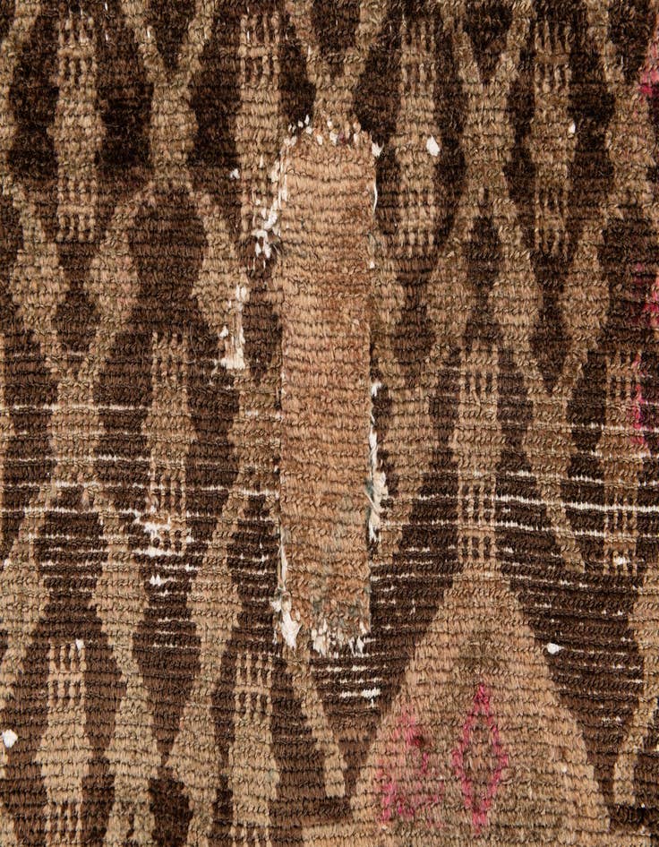 Detail image of  4' 6 x 9' 2  Hand Knotted Ultra Vintage Persian Wool Runner Rug