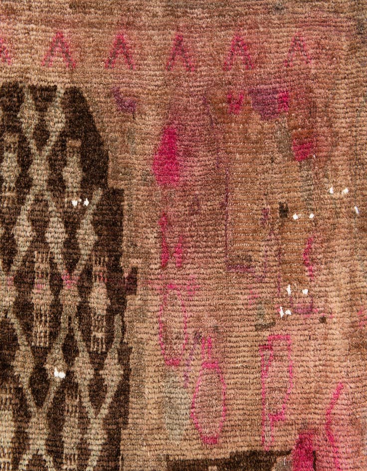 Detail image of  4' 6 x 9' 2  Hand Knotted Ultra Vintage Persian Wool Runner Rug