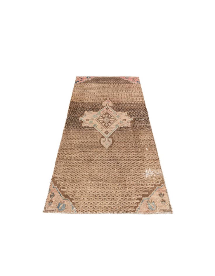 Detail image of  3' 2 x 7' 5  Hand Knotted Ultra Vintage Persian Wool Runner Rug