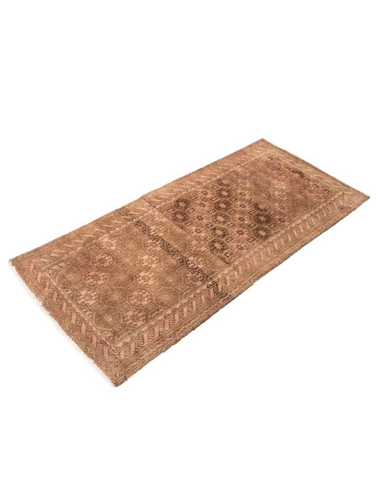 Detail image of  2' 2 x 4' 9  Hand Knotted Ultra Vintage Persian Wool Runner Rug