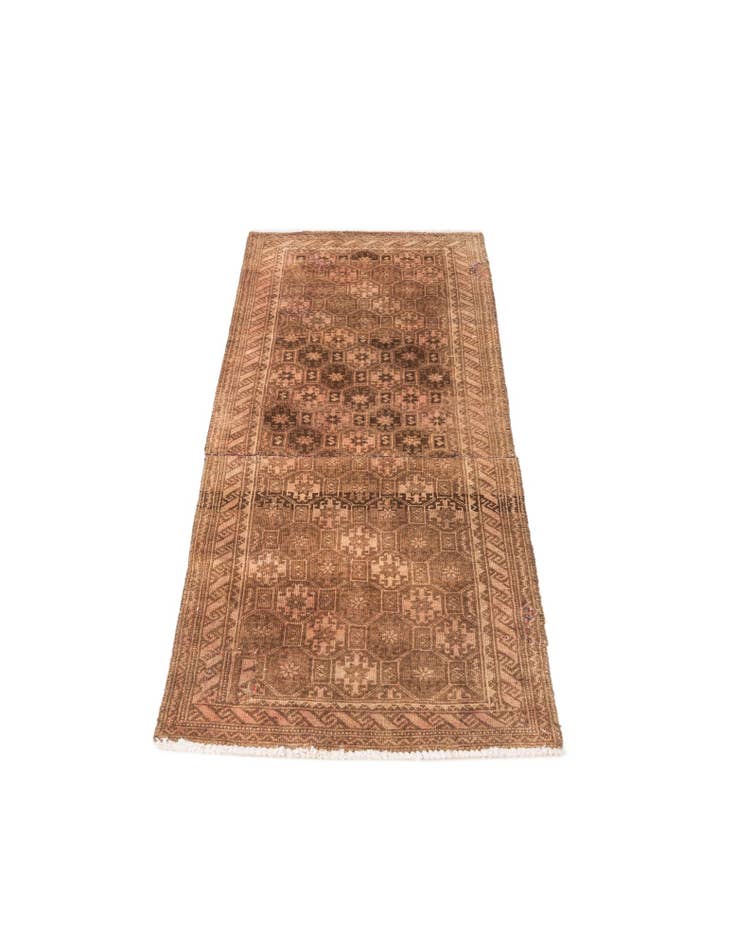 Detail image of  2' 2 x 4' 9  Hand Knotted Ultra Vintage Persian Wool Runner Rug