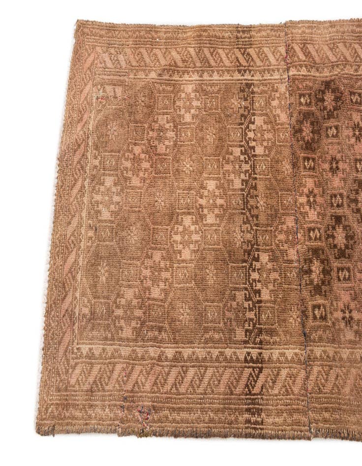 Detail image of  2' 2 x 4' 9  Hand Knotted Ultra Vintage Persian Wool Runner Rug