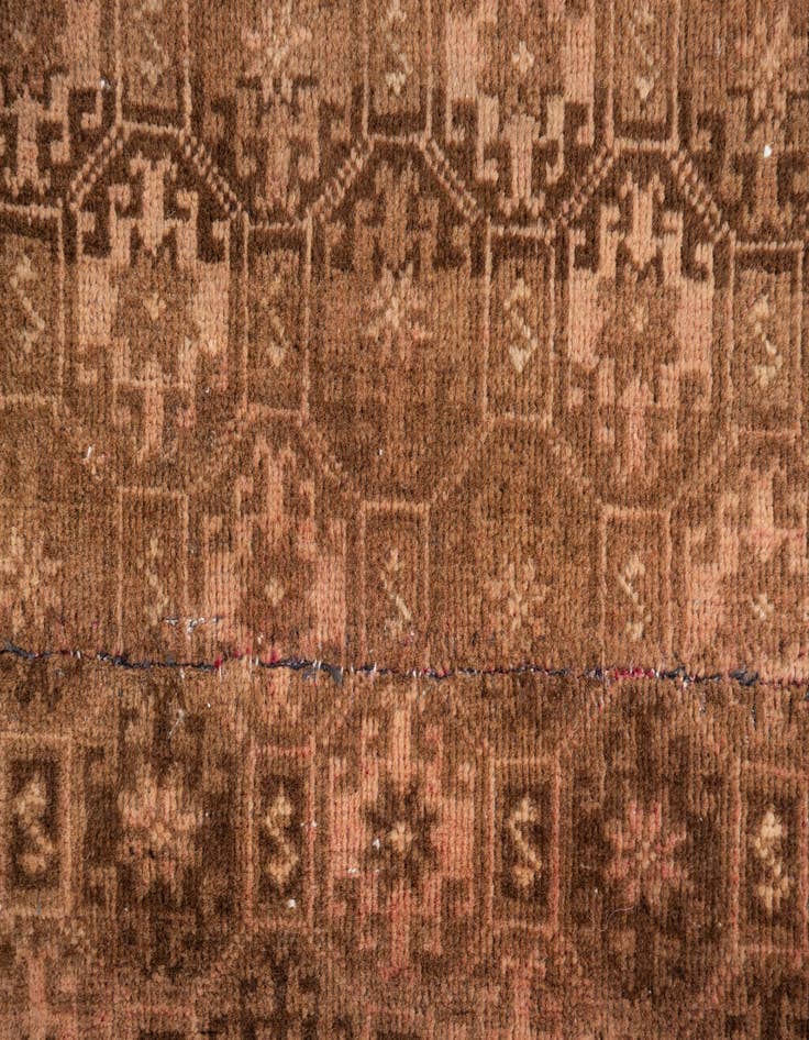 Detail image of  2' 2 x 4' 9  Hand Knotted Ultra Vintage Persian Wool Runner Rug