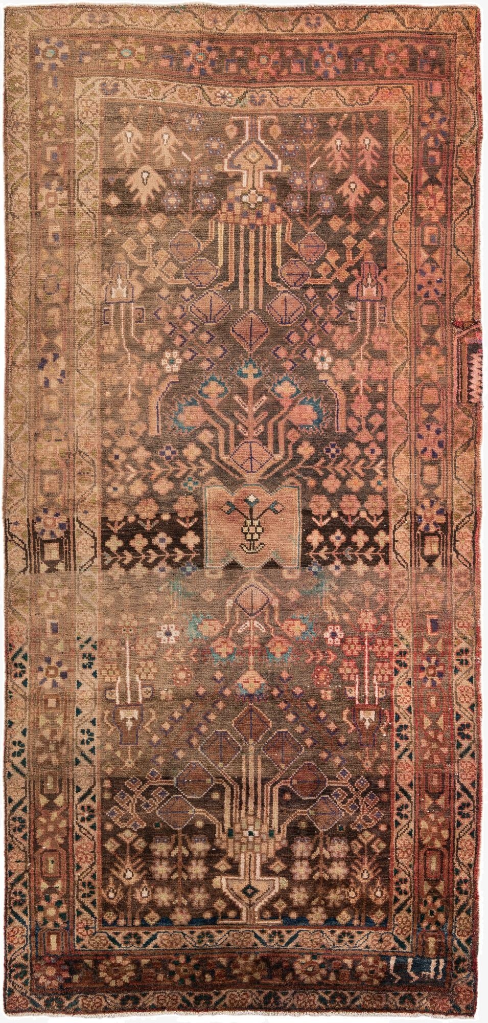  5' x 10' 2  Hand Knotted Ultra Vintage Persian Wool Runner Rug