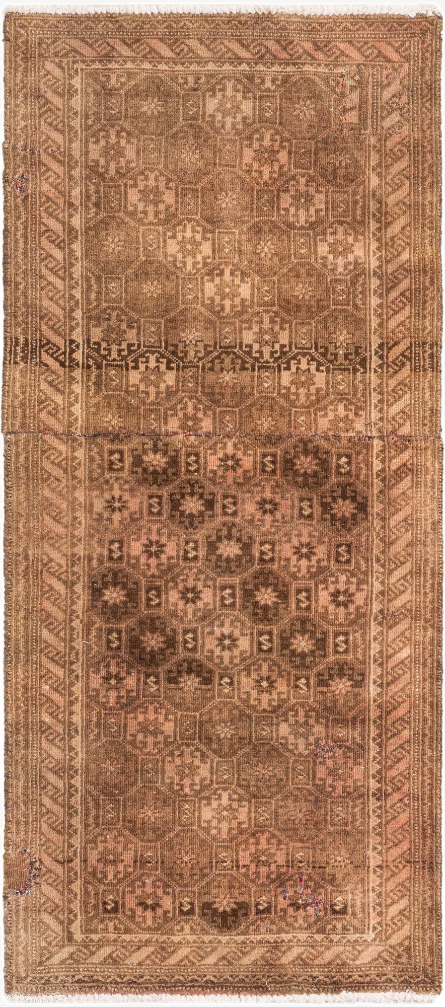  2' 2 x 4' 9  Hand Knotted Ultra Vintage Persian Wool Runner Rug