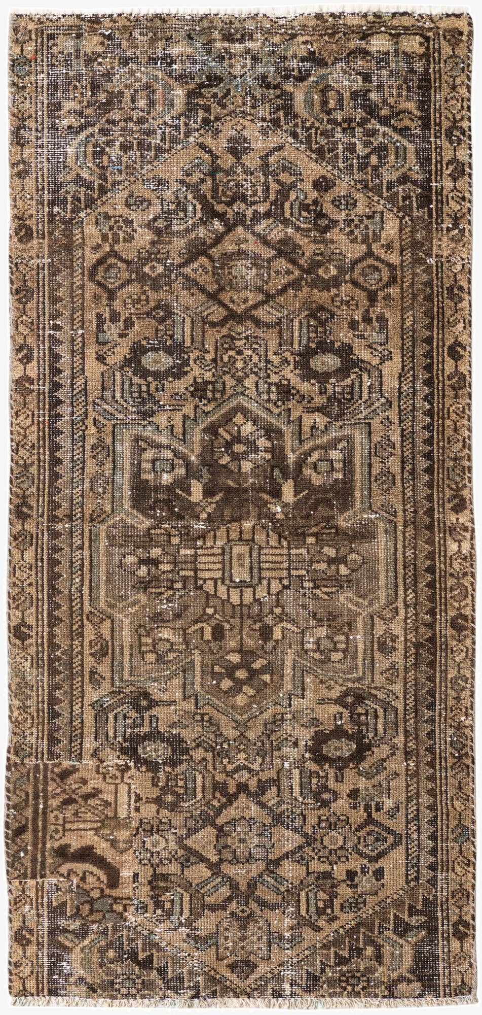  2' 7 x 5' 6  Hand Knotted Ultra Vintage Persian Wool Runner Rug