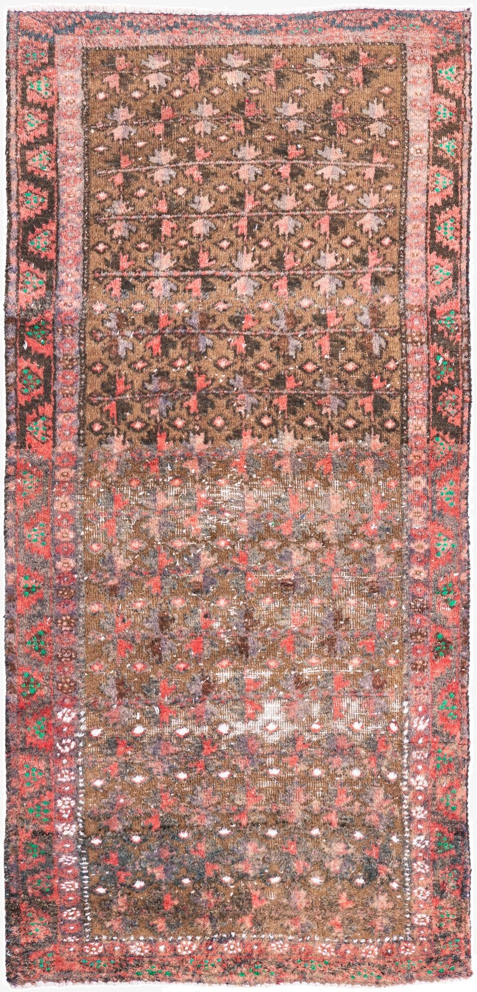 2' 8 x 5' 8  Hand Knotted Ultra Vintage Persian Wool Runner Rug