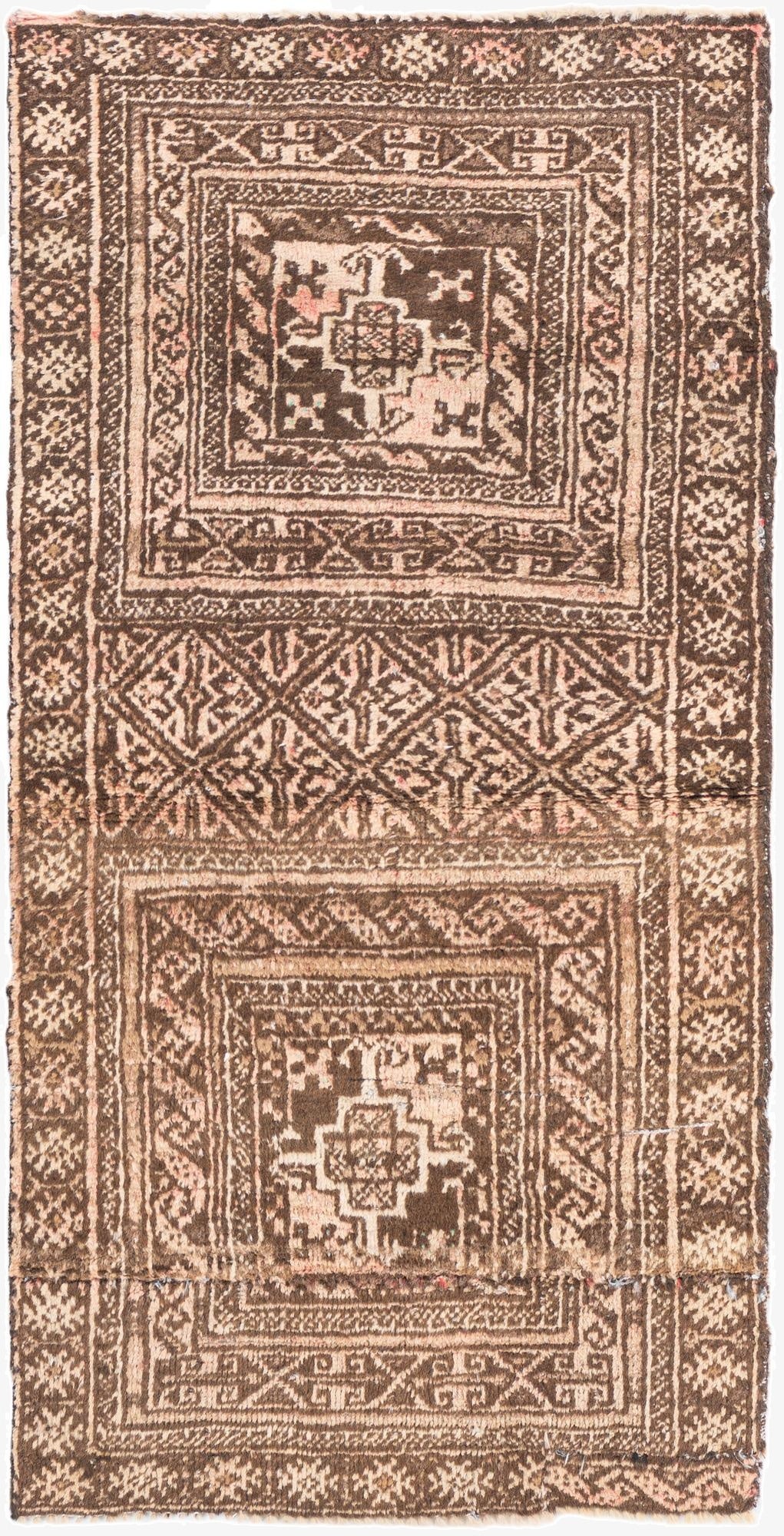  1' 10 x 3' 8  Hand Knotted Ultra Vintage Persian Wool Runner Rug