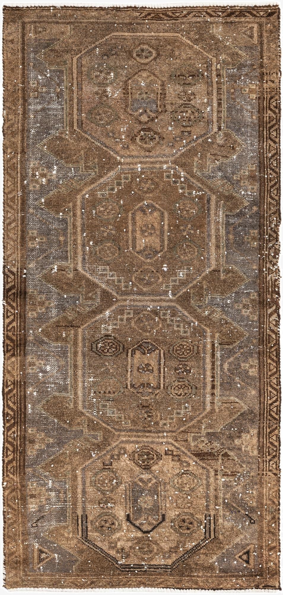  2' 10 x 6'  Hand Knotted Ultra Vintage Persian Wool Runner Rug