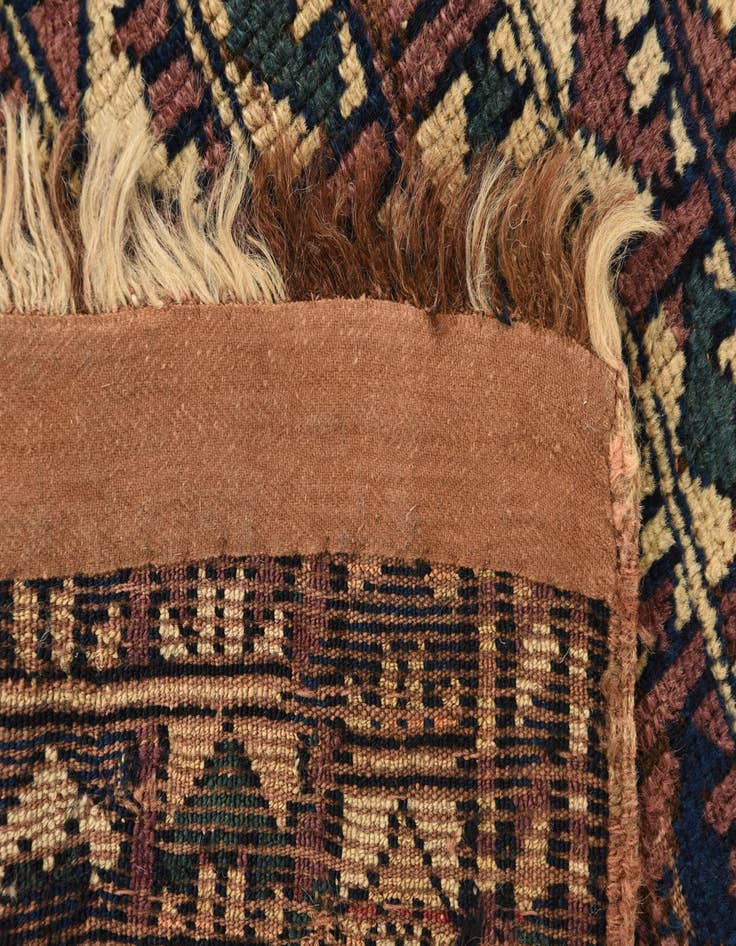 Detail image of 4' x 4' 2 Hand Knotted Bakhtiar Persian Wool Square Rug