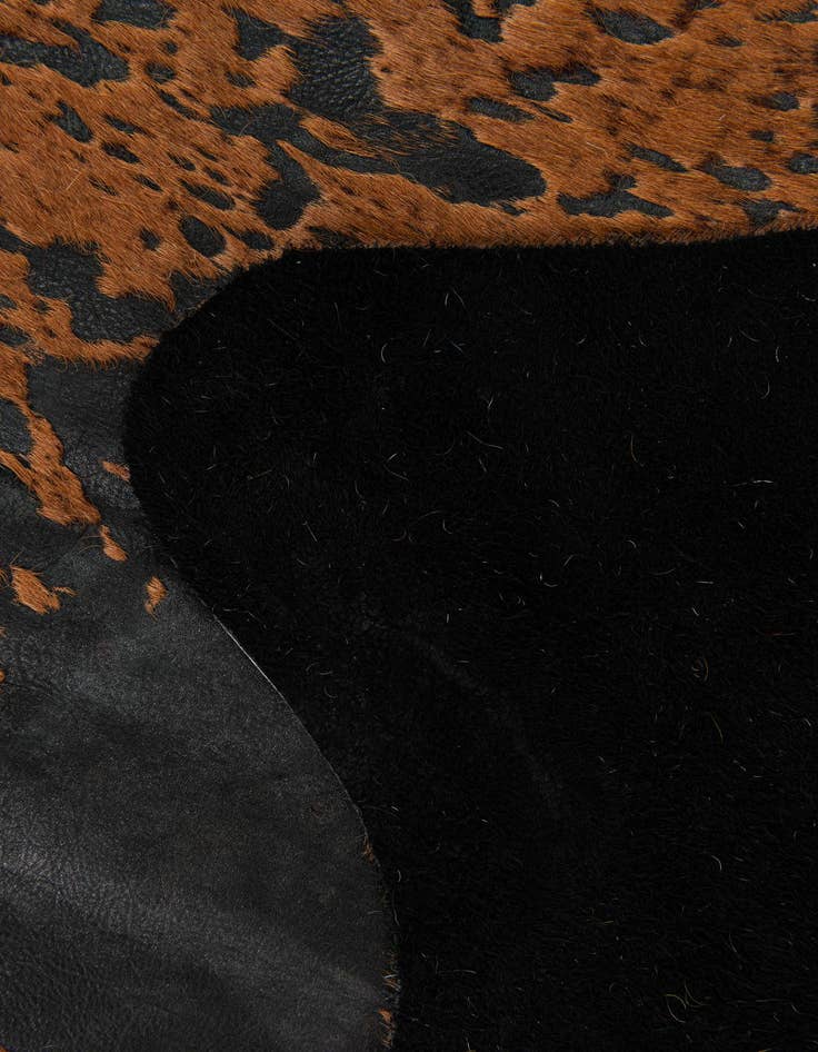 Detail image of  6' 8 x 6' 8 Cowhide Leather Square Rug