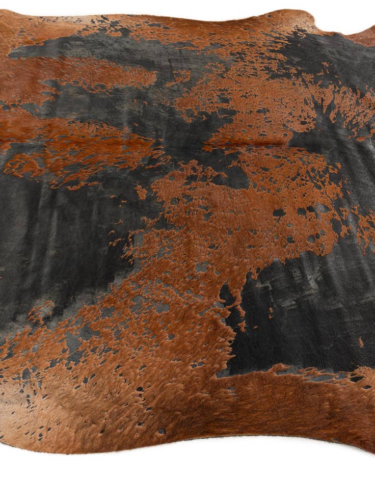 Detail image of  7' 8 x 7' 8 Cowhide Leather Square Rug