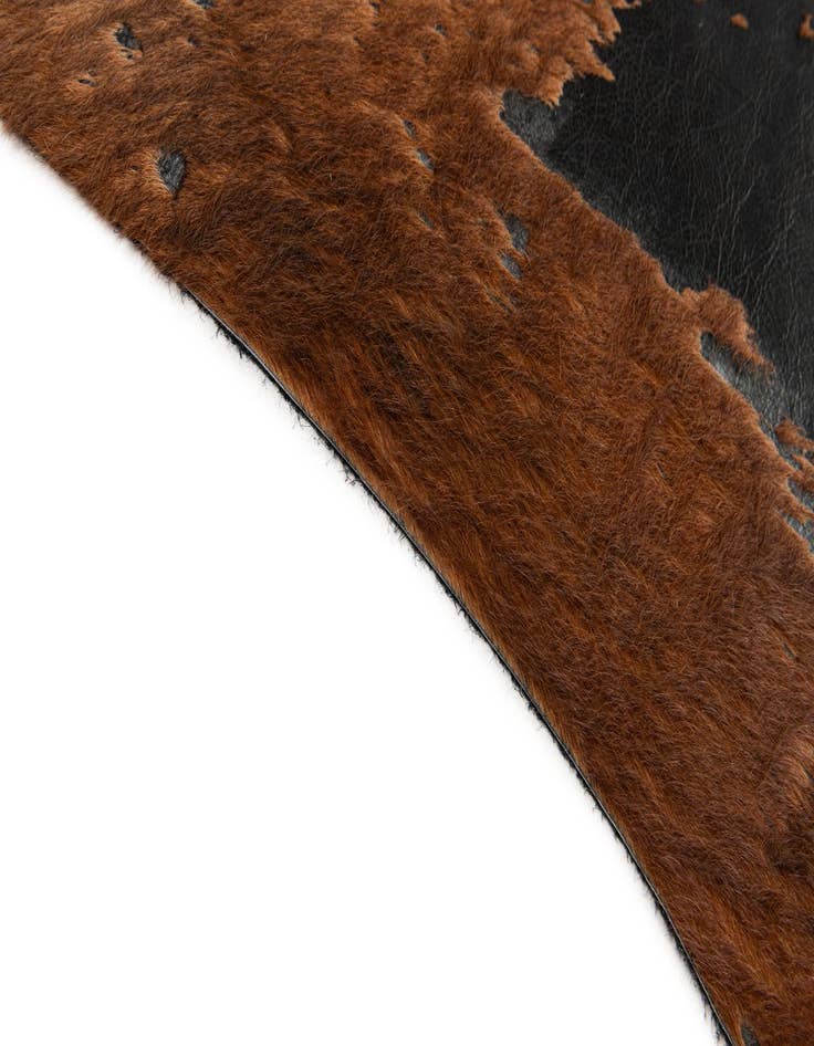 Detail image of  7' 8 x 7' 8 Cowhide Leather Square Rug