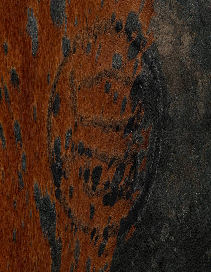 Detail image of  7' 8 x 7' 8 Cowhide Leather Square Rug