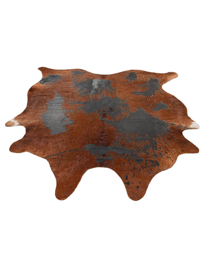 Detail image of  7' 1 x 7' 5 Cowhide Leather Square Rug