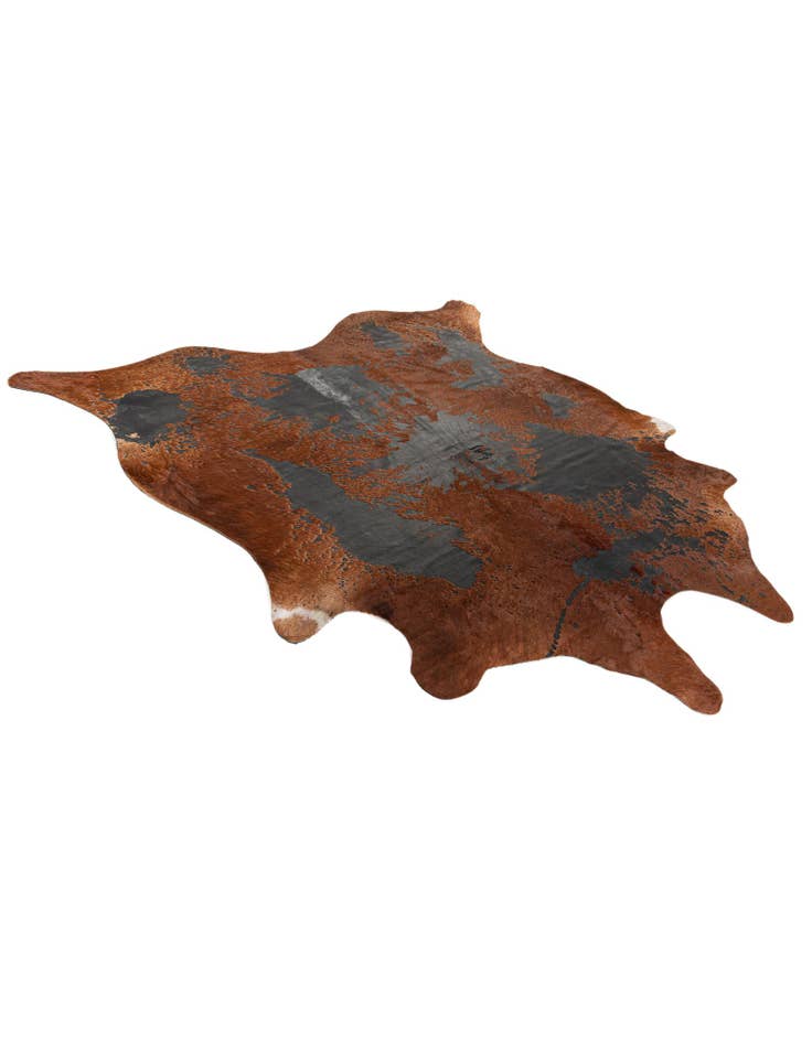 Detail image of  7' 1 x 7' 5 Cowhide Leather Square Rug