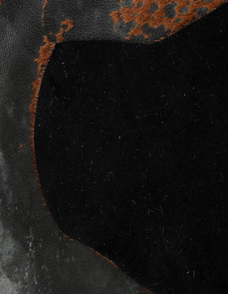 Detail image of  7' 1 x 7' 5 Cowhide Leather Square Rug