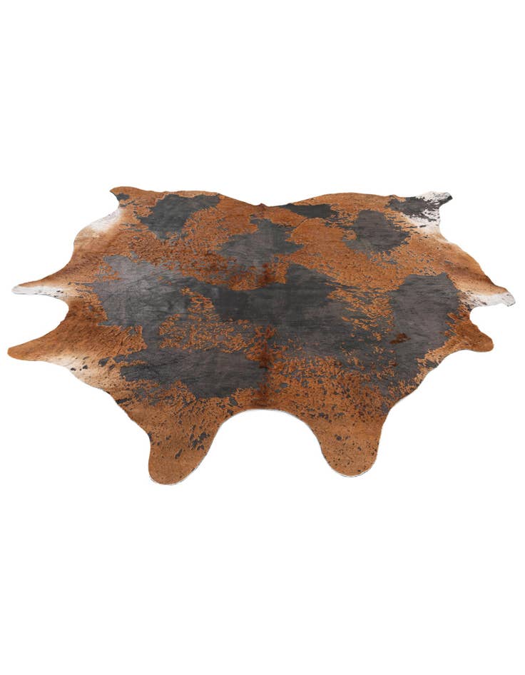Detail image of  7' 3 x 7' 8 Cowhide Leather Square Rug