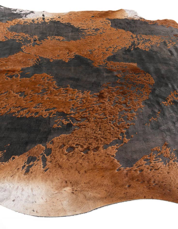 Detail image of  7' 3 x 7' 8 Cowhide Leather Square Rug
