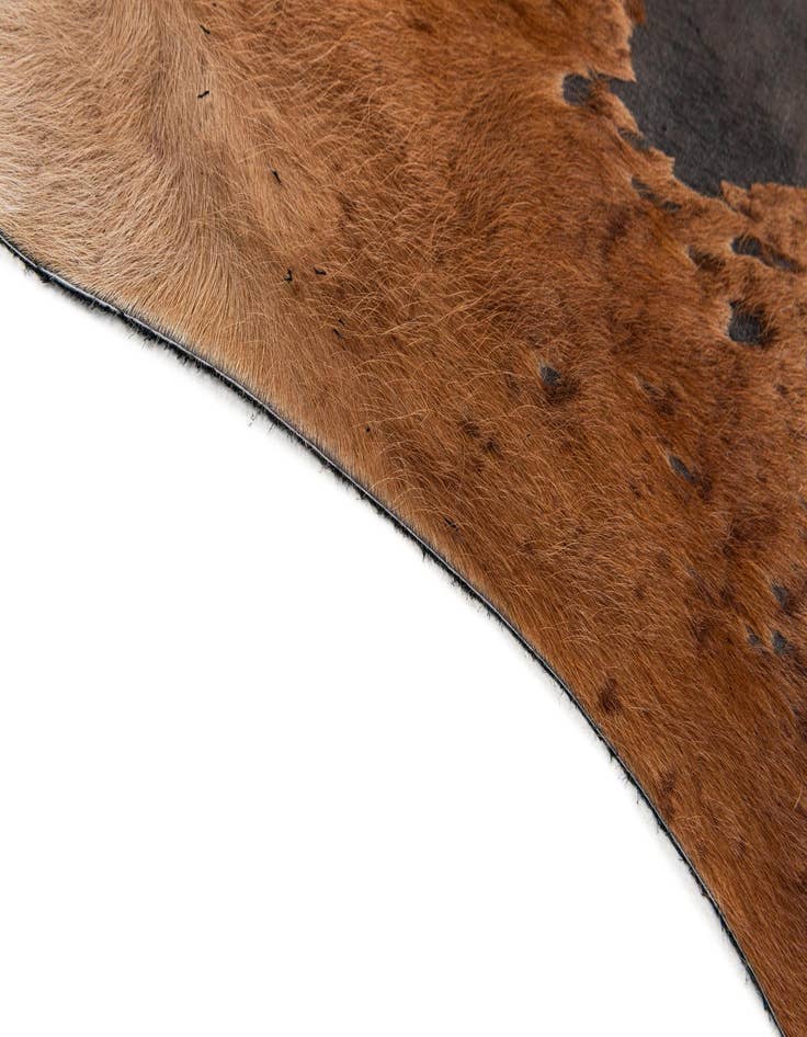 Detail image of  7' 3 x 7' 8 Cowhide Leather Square Rug