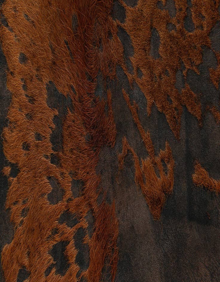 Detail image of  7' 3 x 7' 8 Cowhide Leather Square Rug