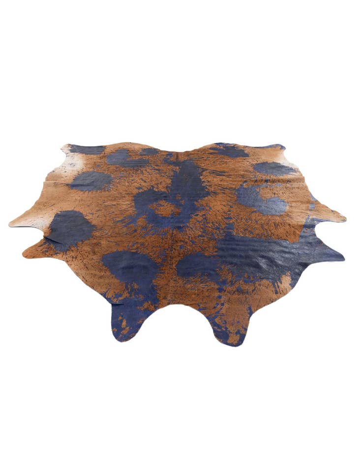 Detail image of  7' 7 x 8' Cowhide Leather Square Rug