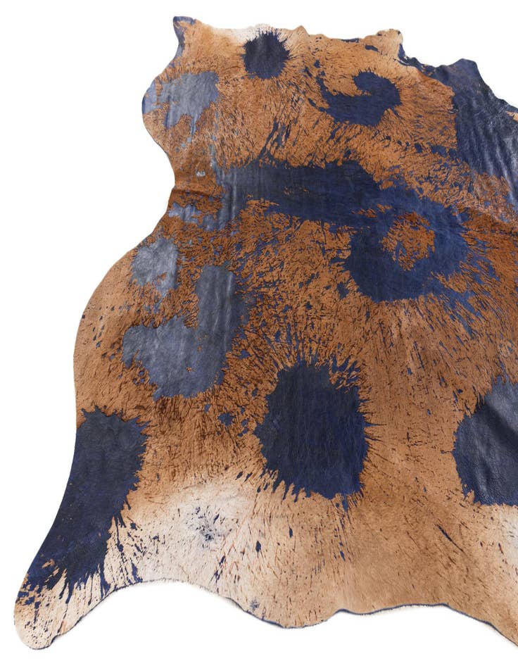 Detail image of  7' 7 x 8' Cowhide Leather Square Rug