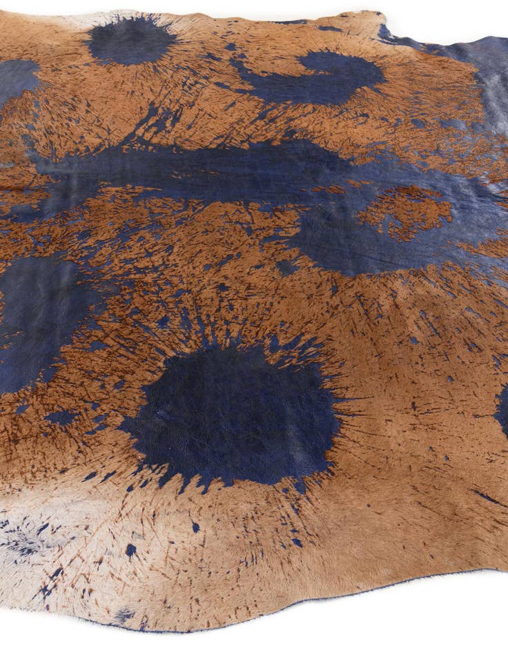 Detail image of  7' 7 x 8' Cowhide Leather Square Rug