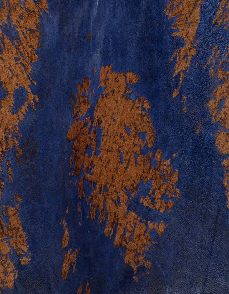 Detail image of  7' 7 x 8' Cowhide Leather Square Rug