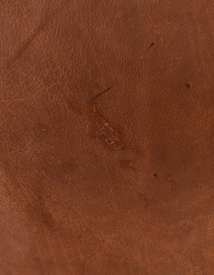 Detail image of  6' 6 x 6' 11 Cowhide Leather Square Rug
