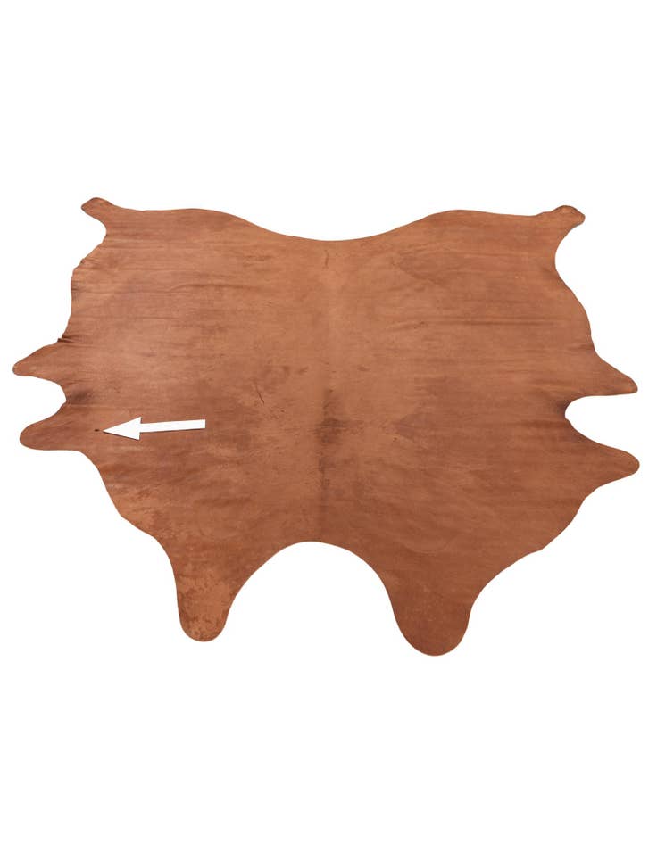 Detail image of  6' 1 x 6' 1 Cowhide Leather Square Rug