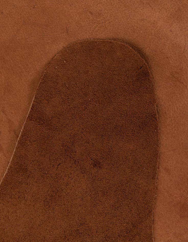 Detail image of  6' 1 x 6' 1 Cowhide Leather Square Rug