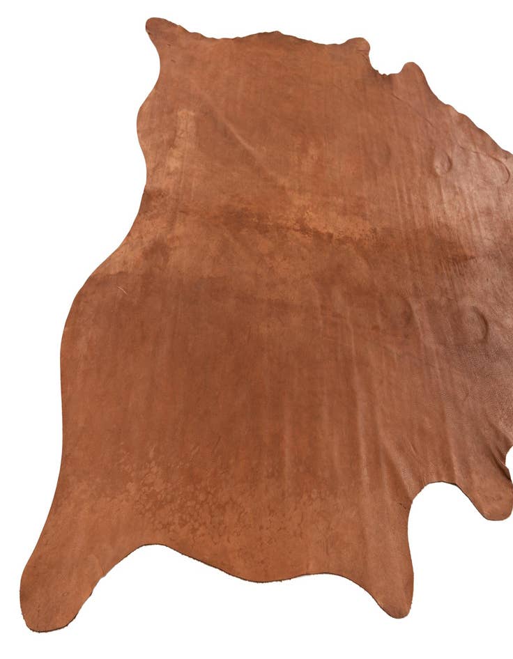 Detail image of  5' 11 x 6' 3 Cowhide Leather Square Rug
