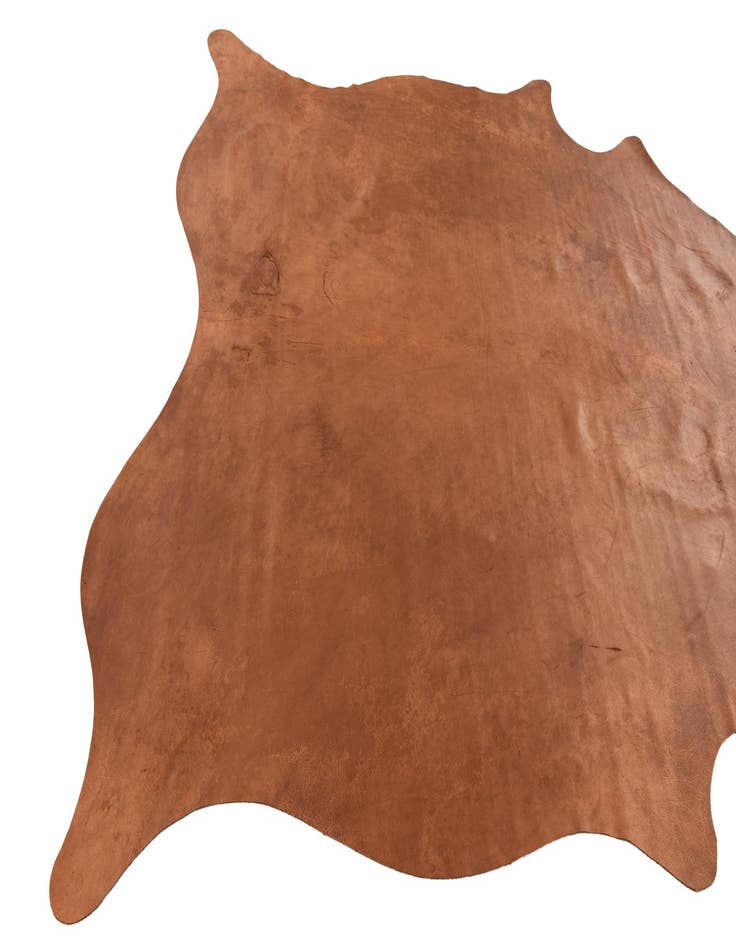 Detail image of  6' 2 x 6' 8 Cowhide Leather Square Rug