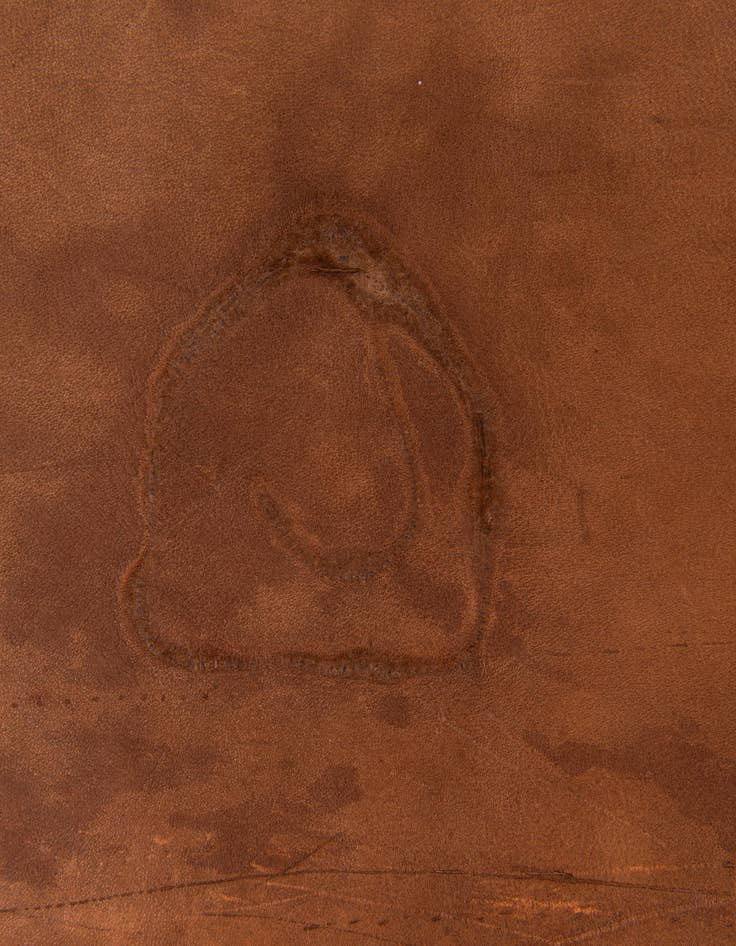 Detail image of  6' 2 x 6' 8 Cowhide Leather Square Rug