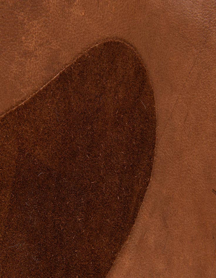 Detail image of  6' 2 x 6' 8 Cowhide Leather Square Rug